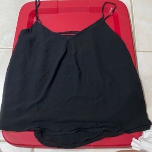 Black chiffon tank